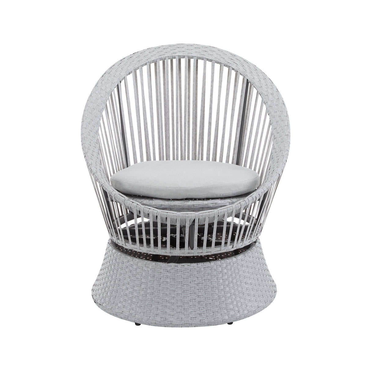 Modern Swivel Wicker Lounge Chair With Round Design