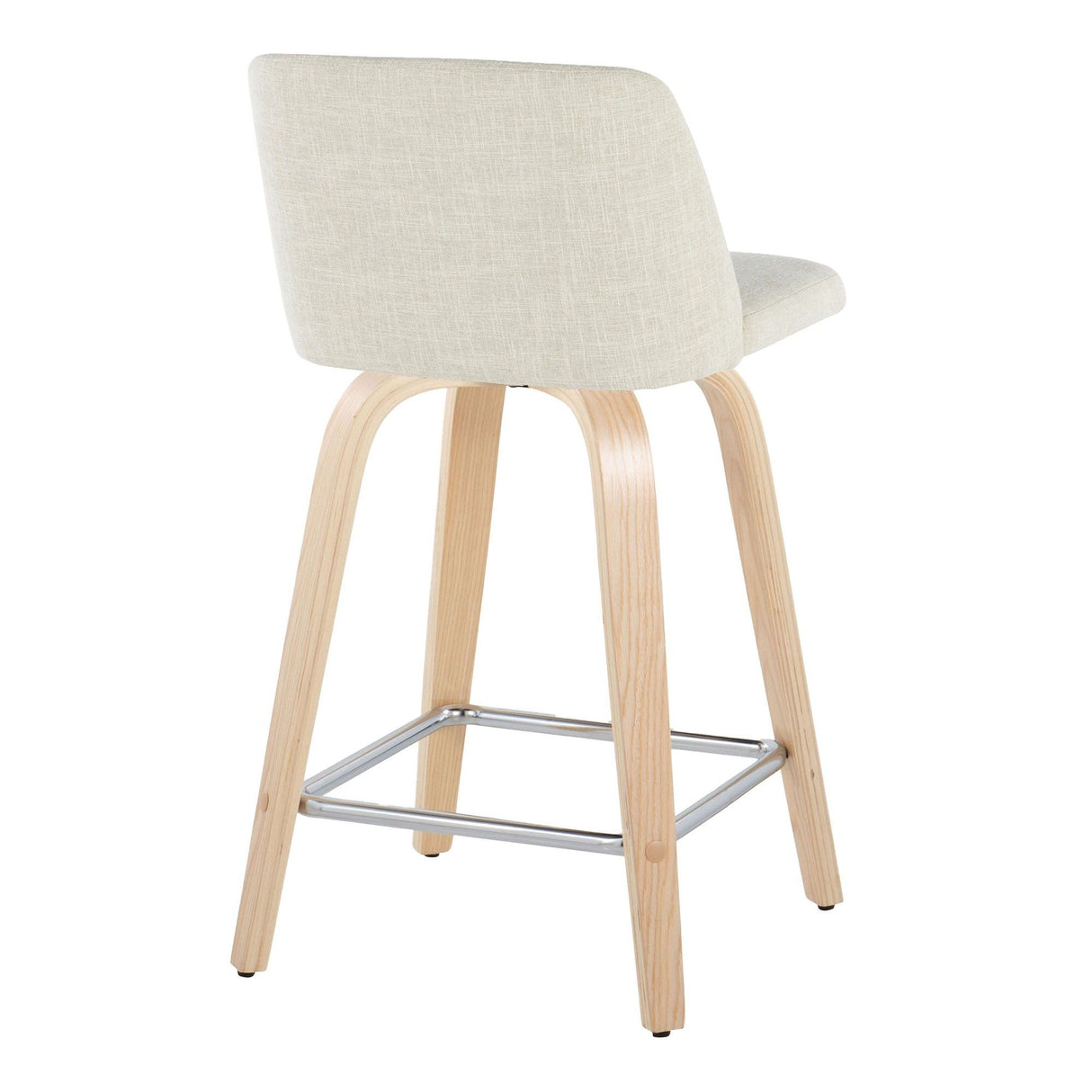 Toriano - 24" Fixed-Height Counter Stool (Set of 2) - Natuiral Square Base