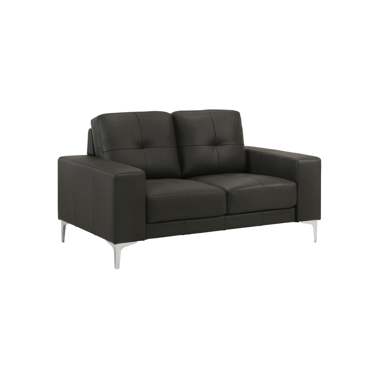 Faelin - Leather Loveseat With Tufted Back