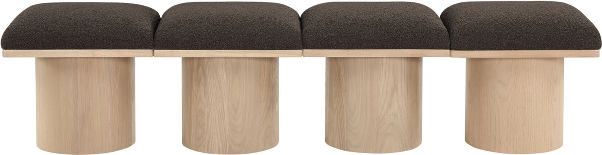 Pavilion - 4 Piece Modular Bench With Natural Base