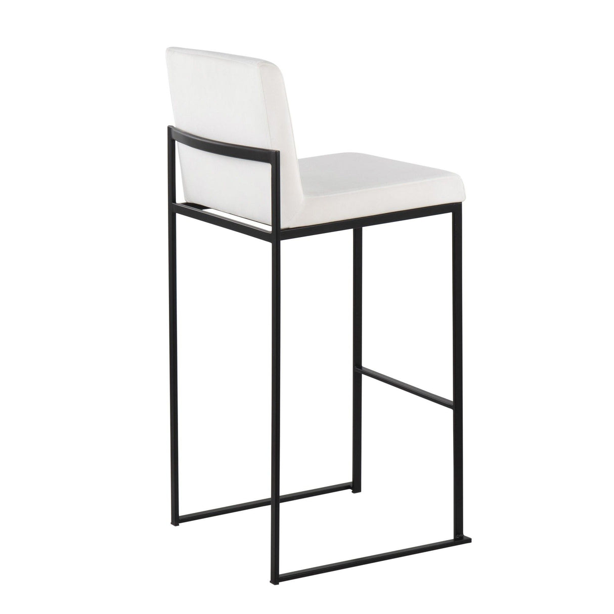 Fuji - High Back Barstool - Black Steel Legs