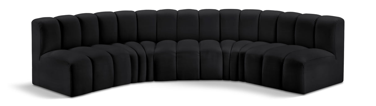 Arc - Faux Leather 5 Piece U-Shaped Modular Sofa