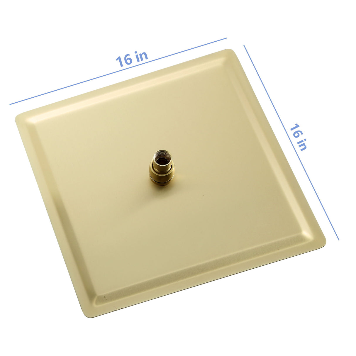 16" Square Rainfall Shower Head Fixed Wall Mount With Full Body Coverage & Self Cleaning Silicone Nozzles