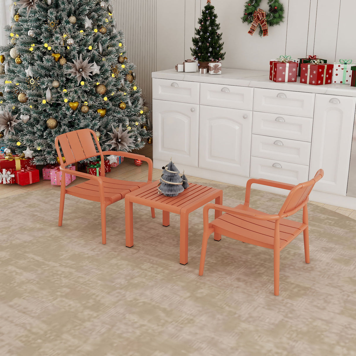 3 Piece Indoor / Outdoor Leisure Table And Chair Set