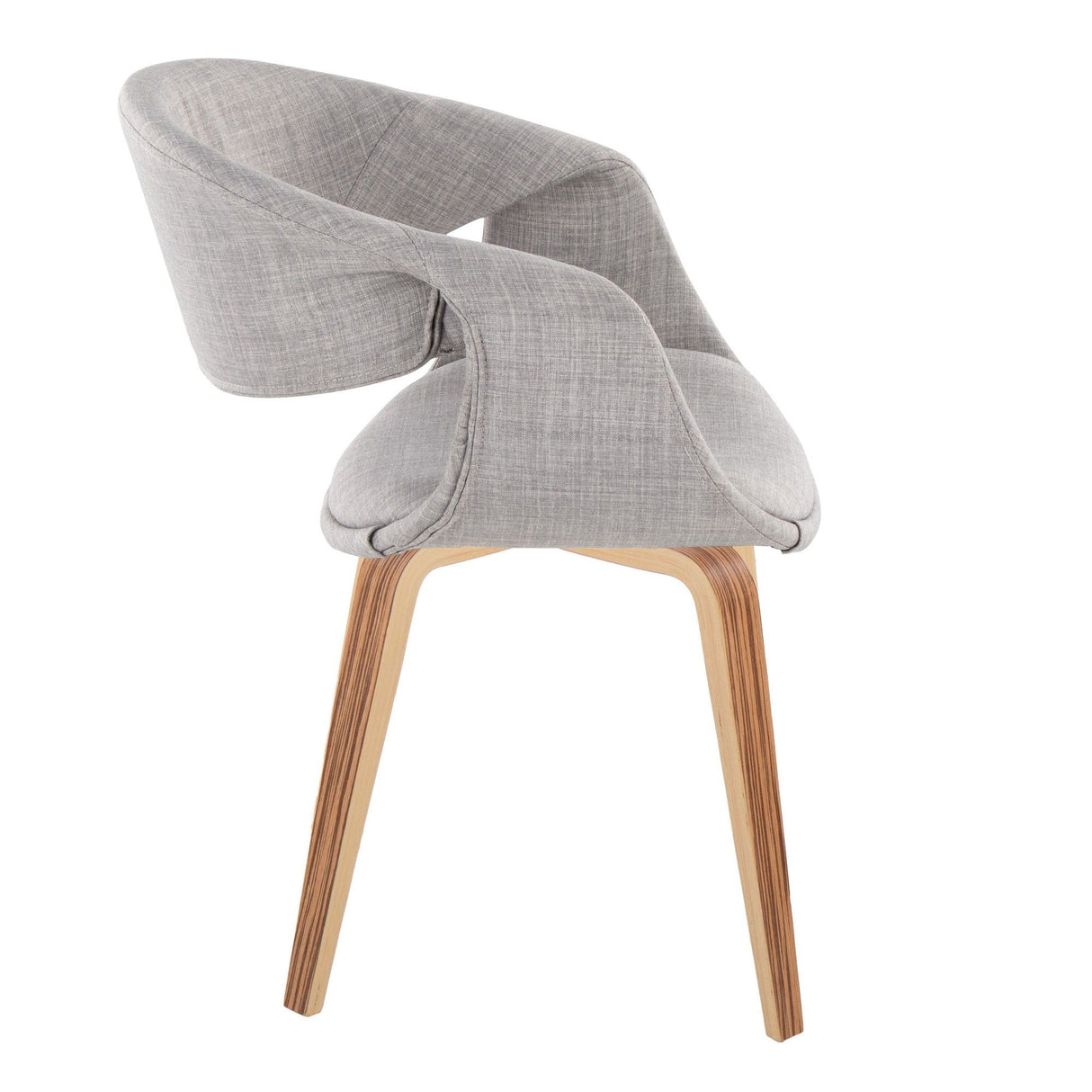 Curvo - Upholstered Chair (Set of 2) - Zebra Wood Legs