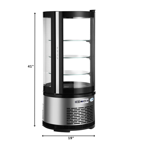 19 in. Circular Refrigerated Countertop Bakery Display Case (CDUR-3C)