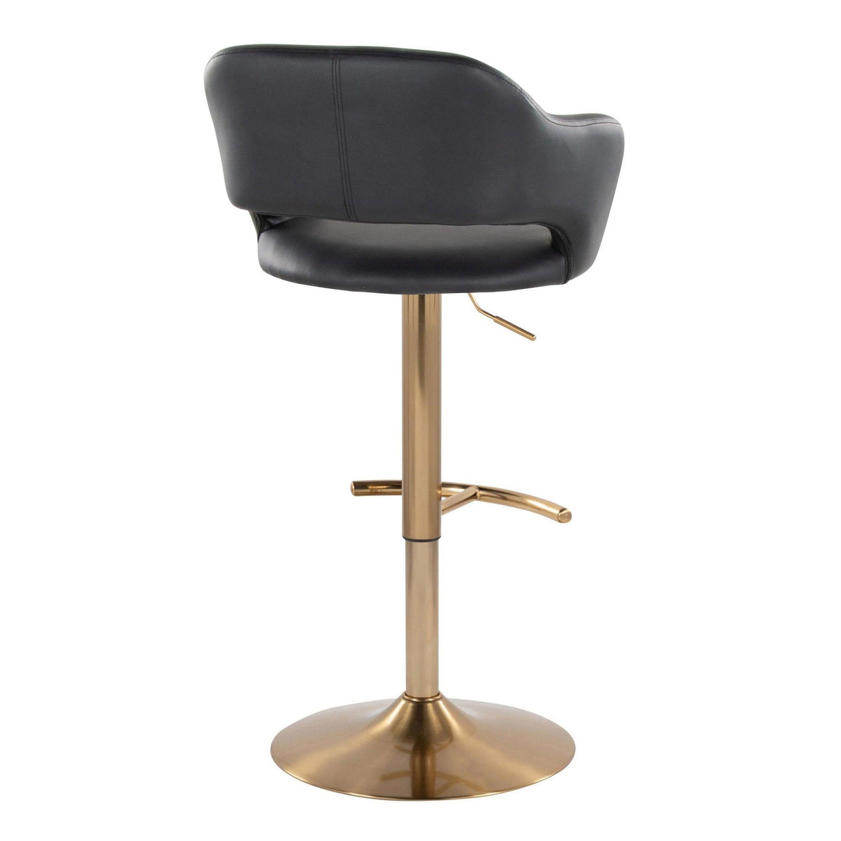 Margarite - Adjustable Barstool (Set of 2) - Gold Metal