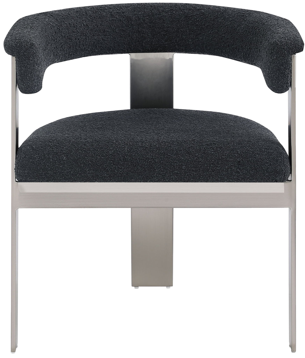 Romeo - Boucle Dining Chair With Silver Base (Set of 2)