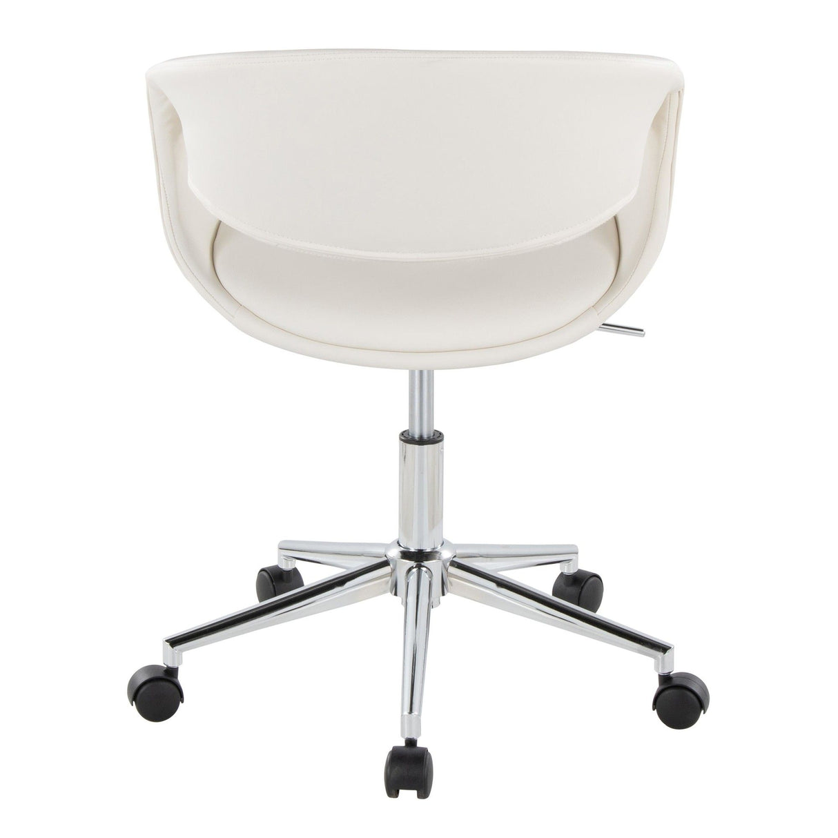 Curvo - Upholstered 5-Star Task Chair - Chrome Metal Base