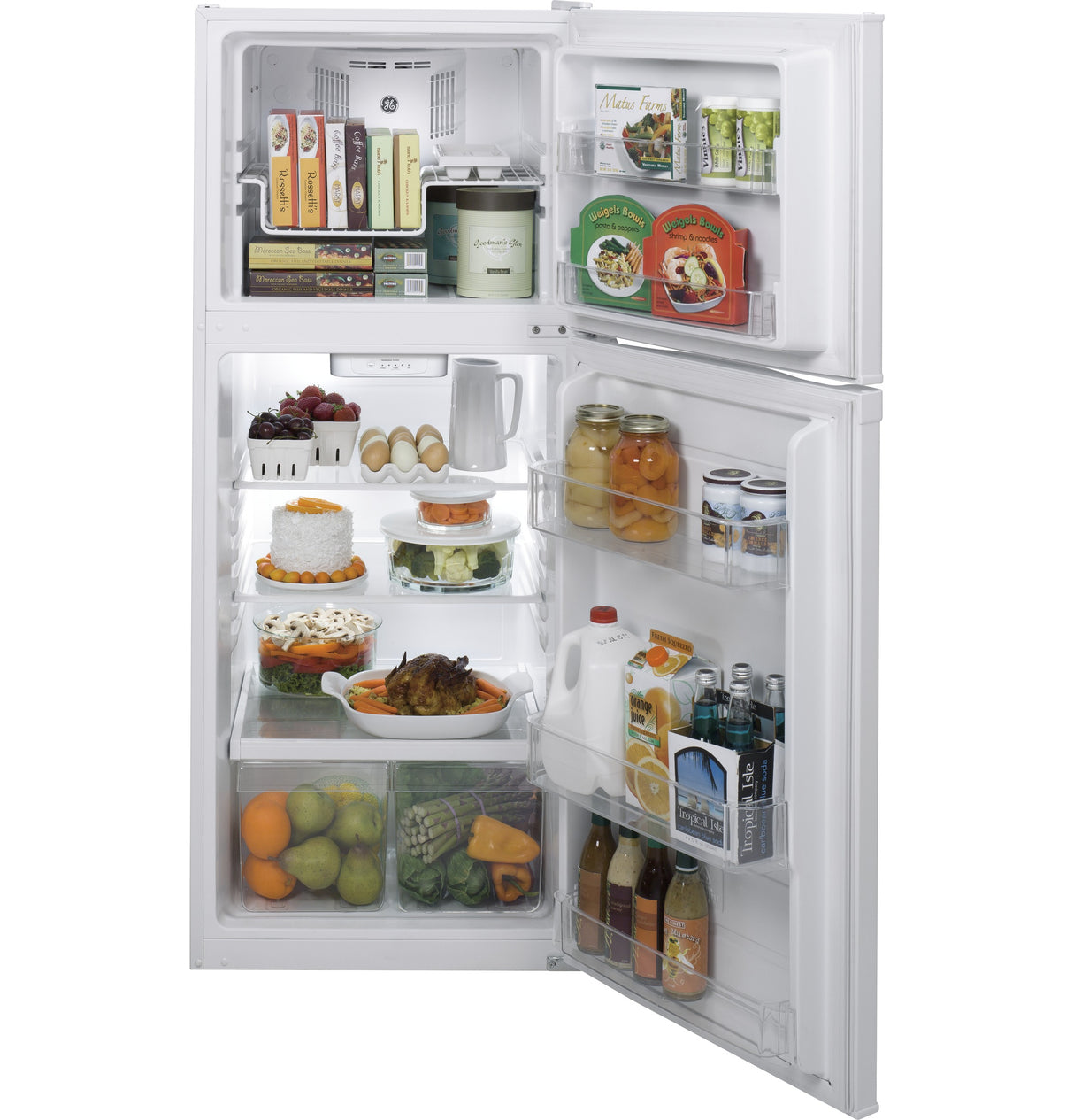 GE GPE12FGKWW - 24in. 11.6 cu. ft. Top-Freezer Refrigerator - White