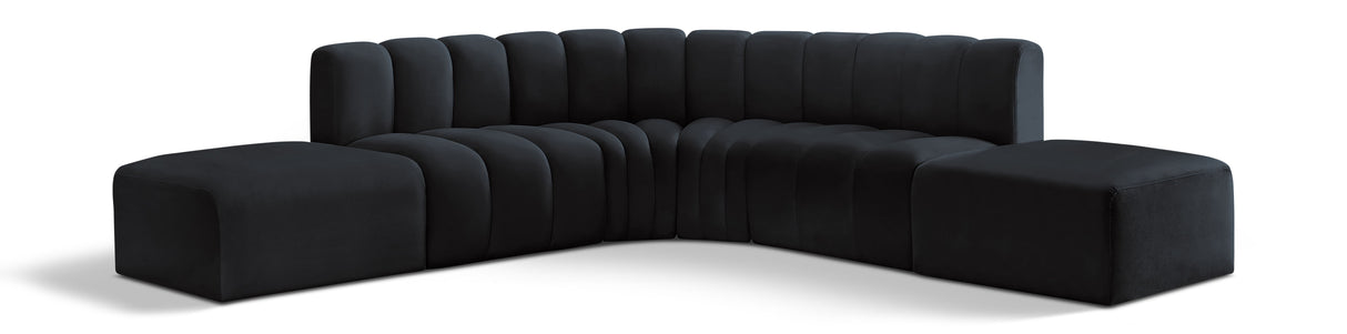 Arc - Velvet 6 Piece Corner Modular Sofa