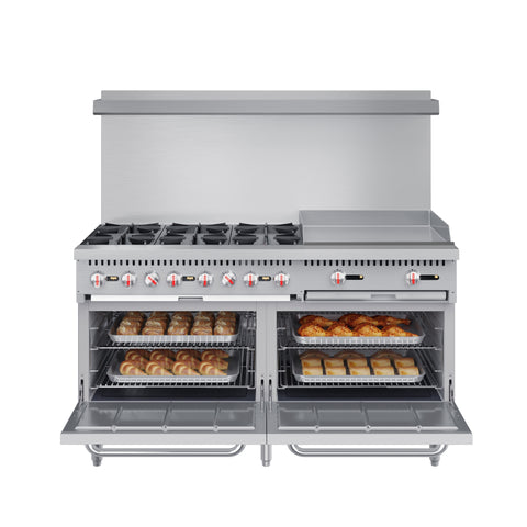 60 in. 6 Burner Commercial LP Range with 24 in. Griddle in Stainless-Steel (KM-CRG60-LP) No rating value Same page link. (0) Write a review
