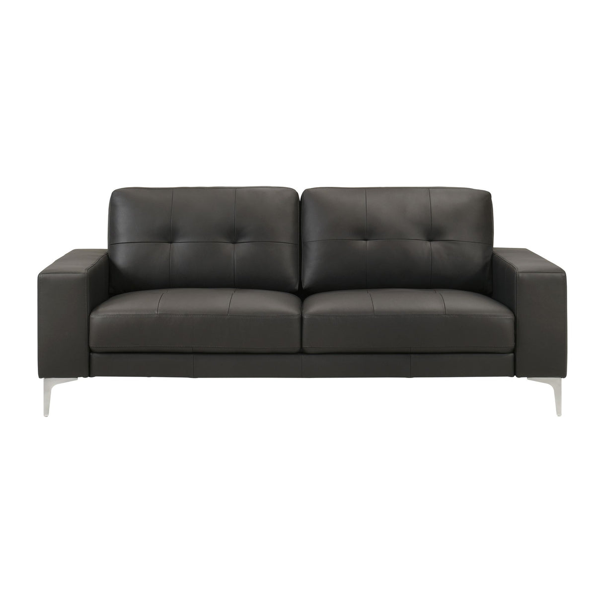 Faelin - Leather Sofa With Tufted Back