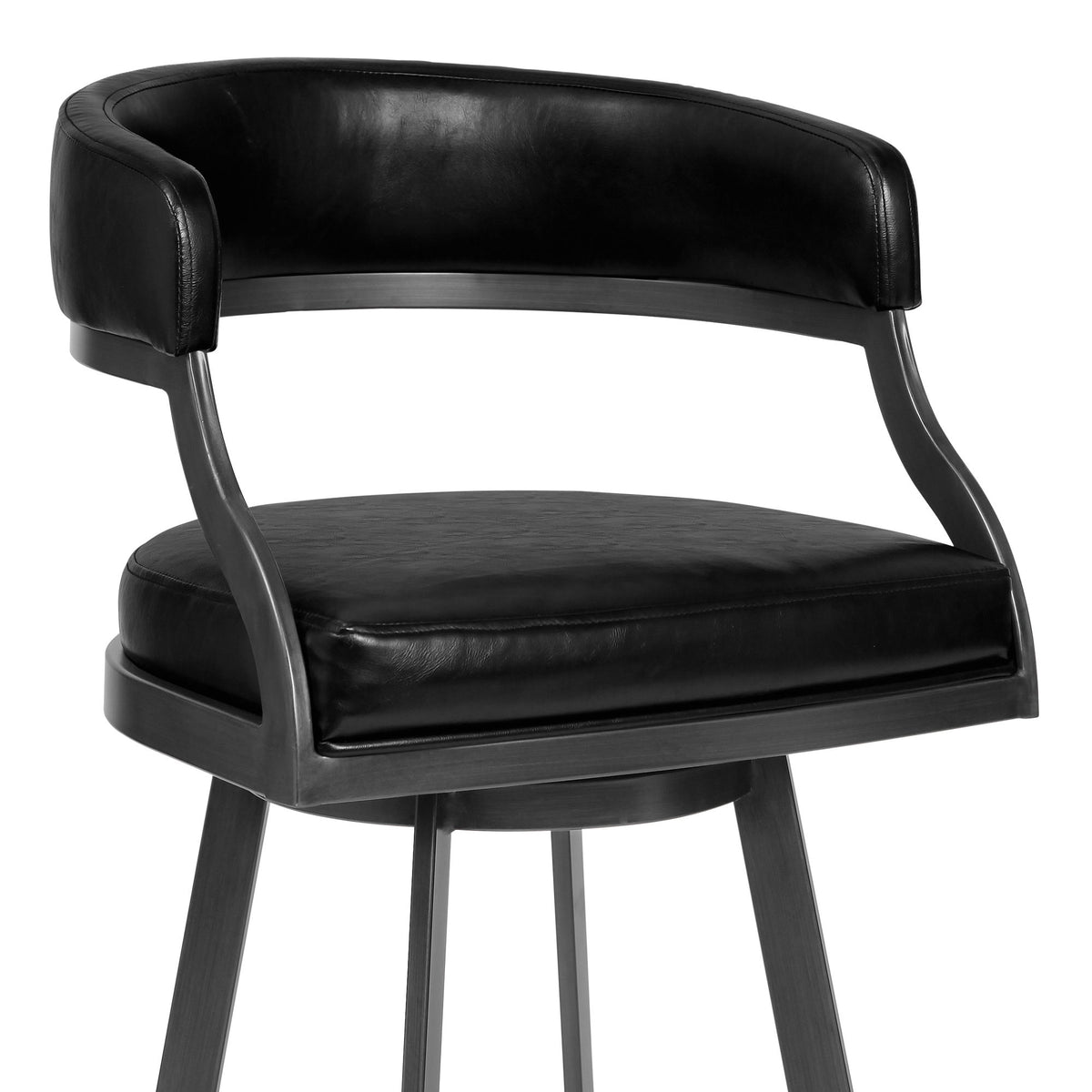 Saturn - Counter Height Bar Stool - Vintage Black