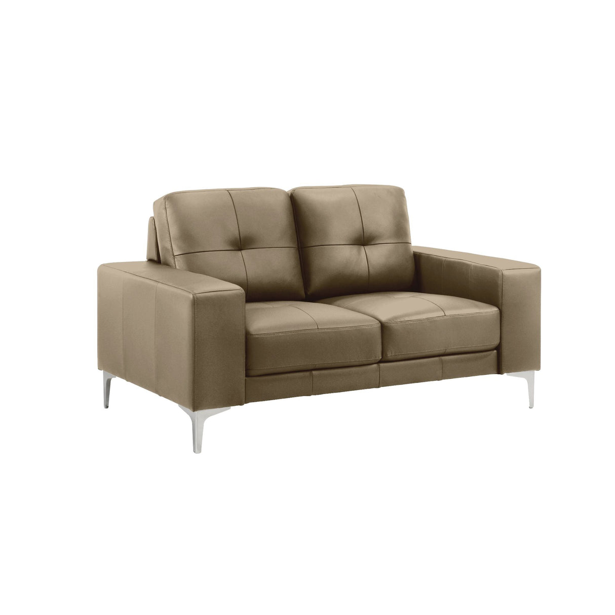 Faelin - Leather Loveseat With Tufted Back