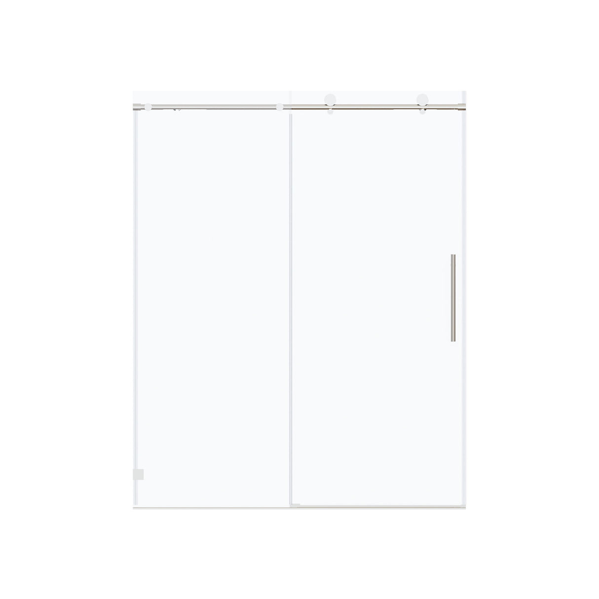 Frameless Single Sliding Soft Close Shower Doors, 5/16" Sgcc Tempered Glass