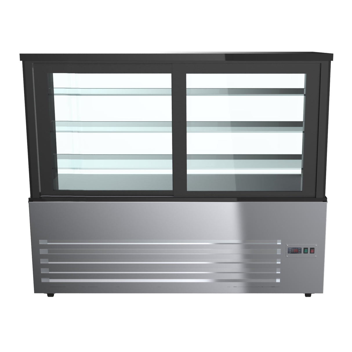 71 in. Refrigerated Bakery Display Case for Cakes, Stainless Steel Frame, 30 cu. ft. RBD30C.
