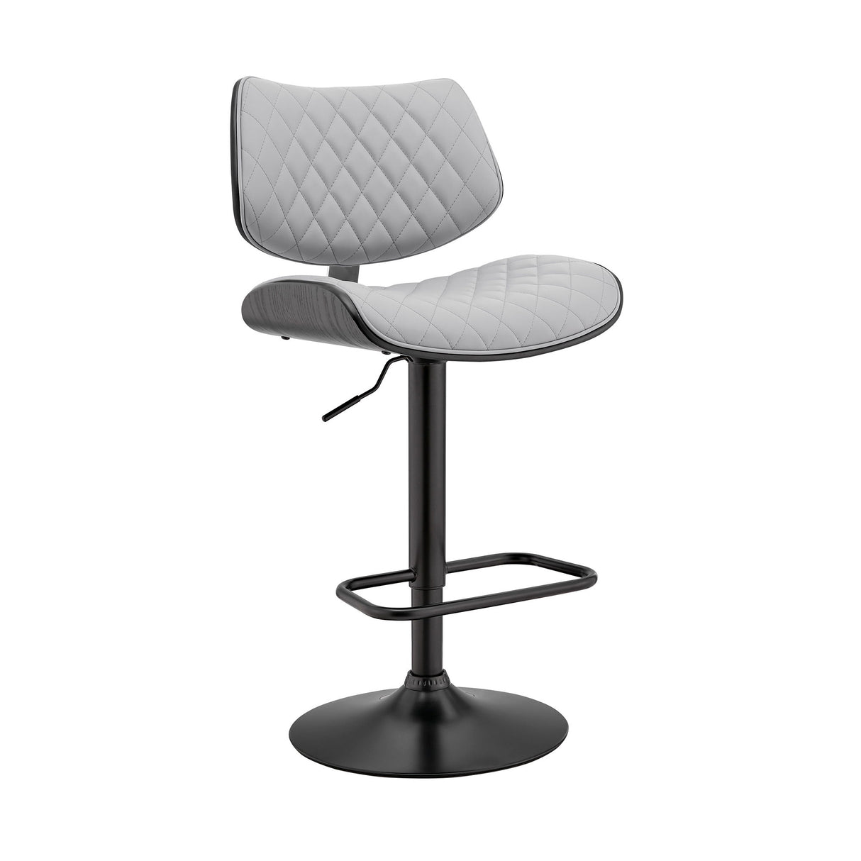 Leland - Adjustable Bar Stool - Gray / Black