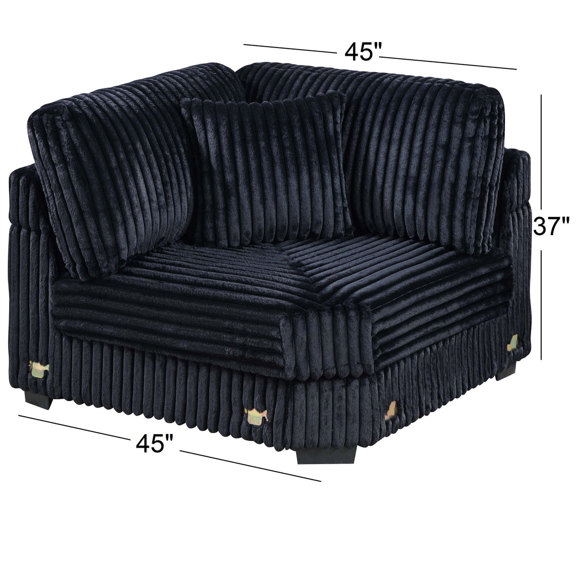 Corner Wedge Chair With Pillow, Living Room Furniture