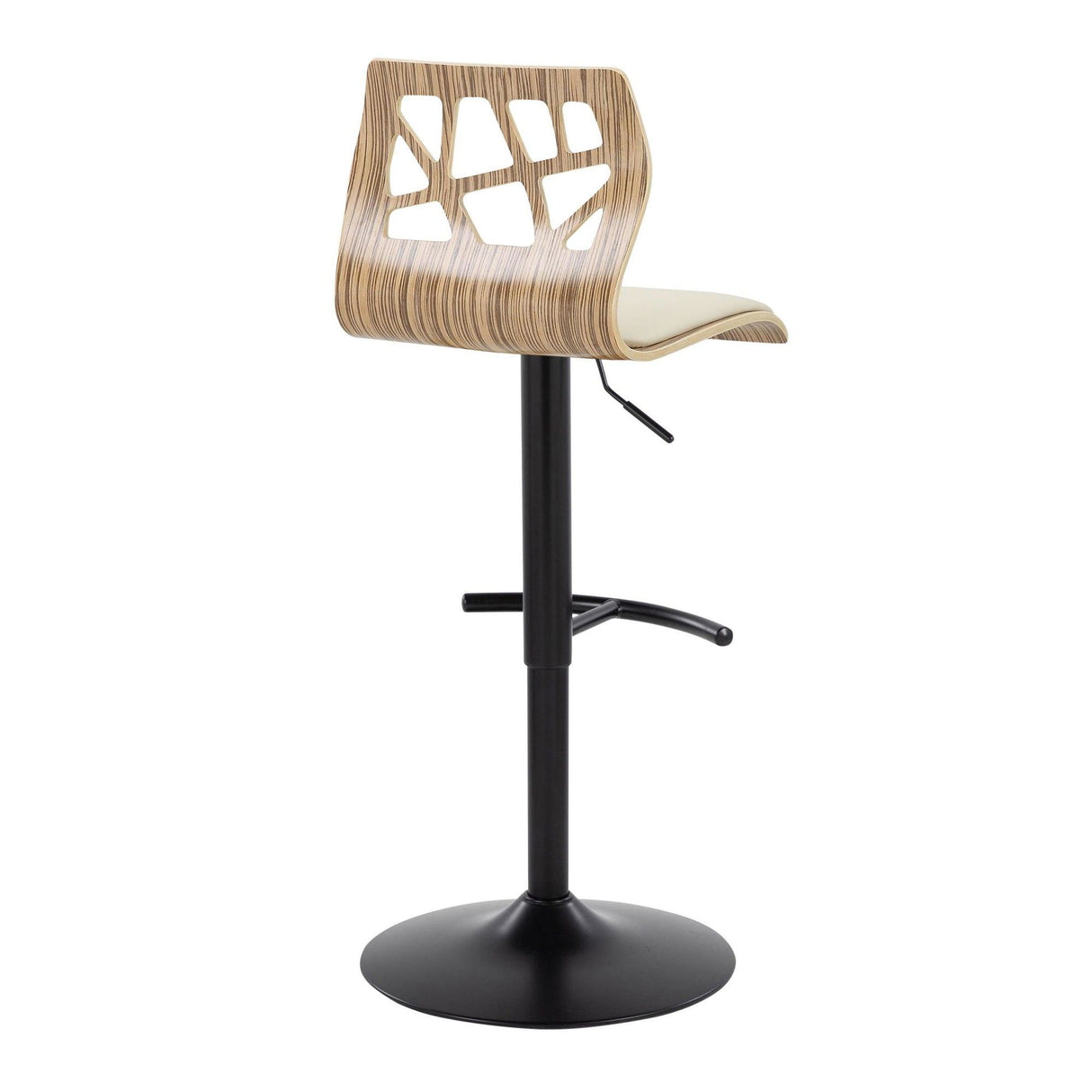 Folia - Adjustable Barstool (Set of 2) - Beige And Light Brown