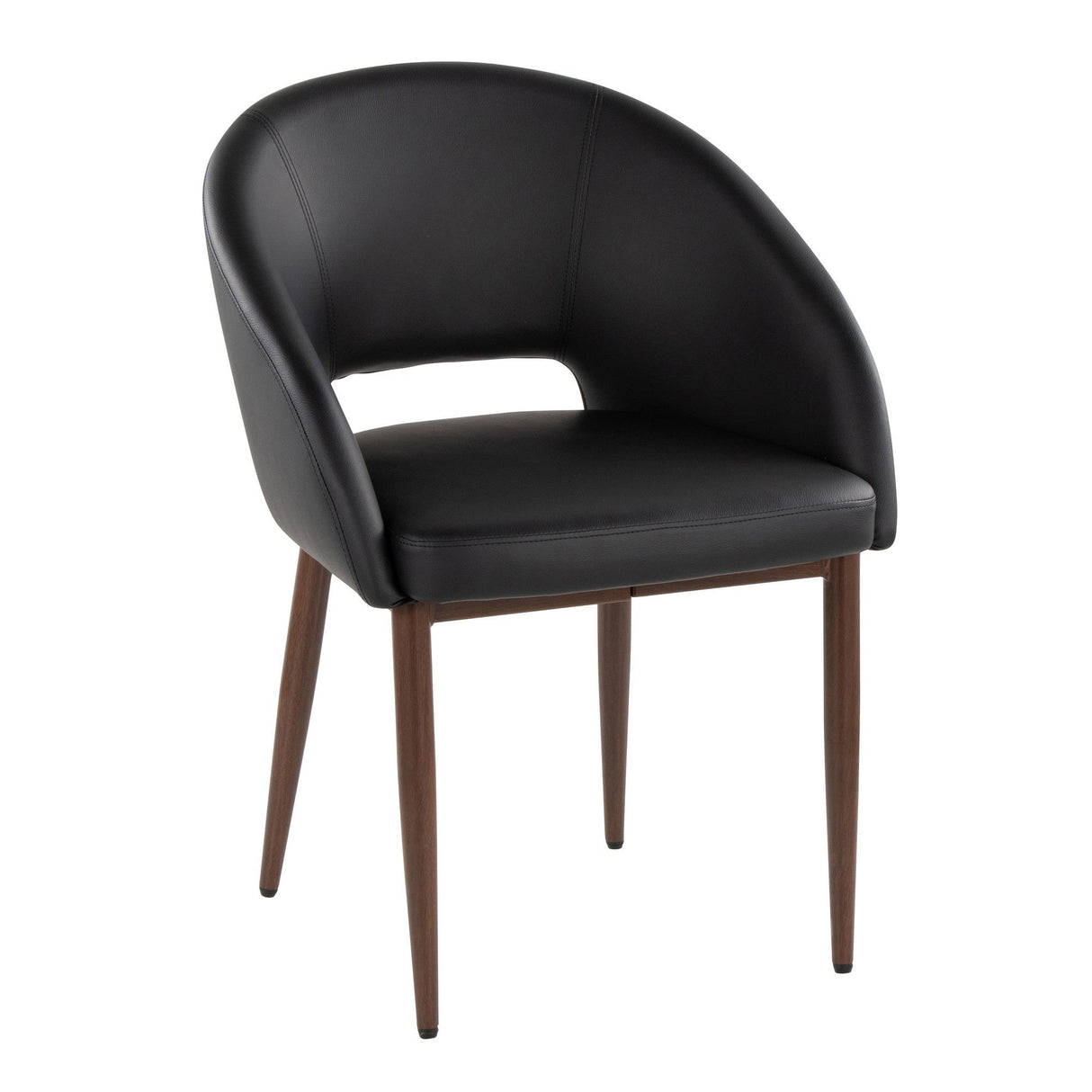 Renee - Upholstered Contemporary Chair (Set of 2) - Walnut Metal Legs