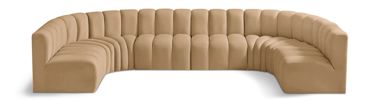 Arc - Velvet Modular U-Shaped Sectional