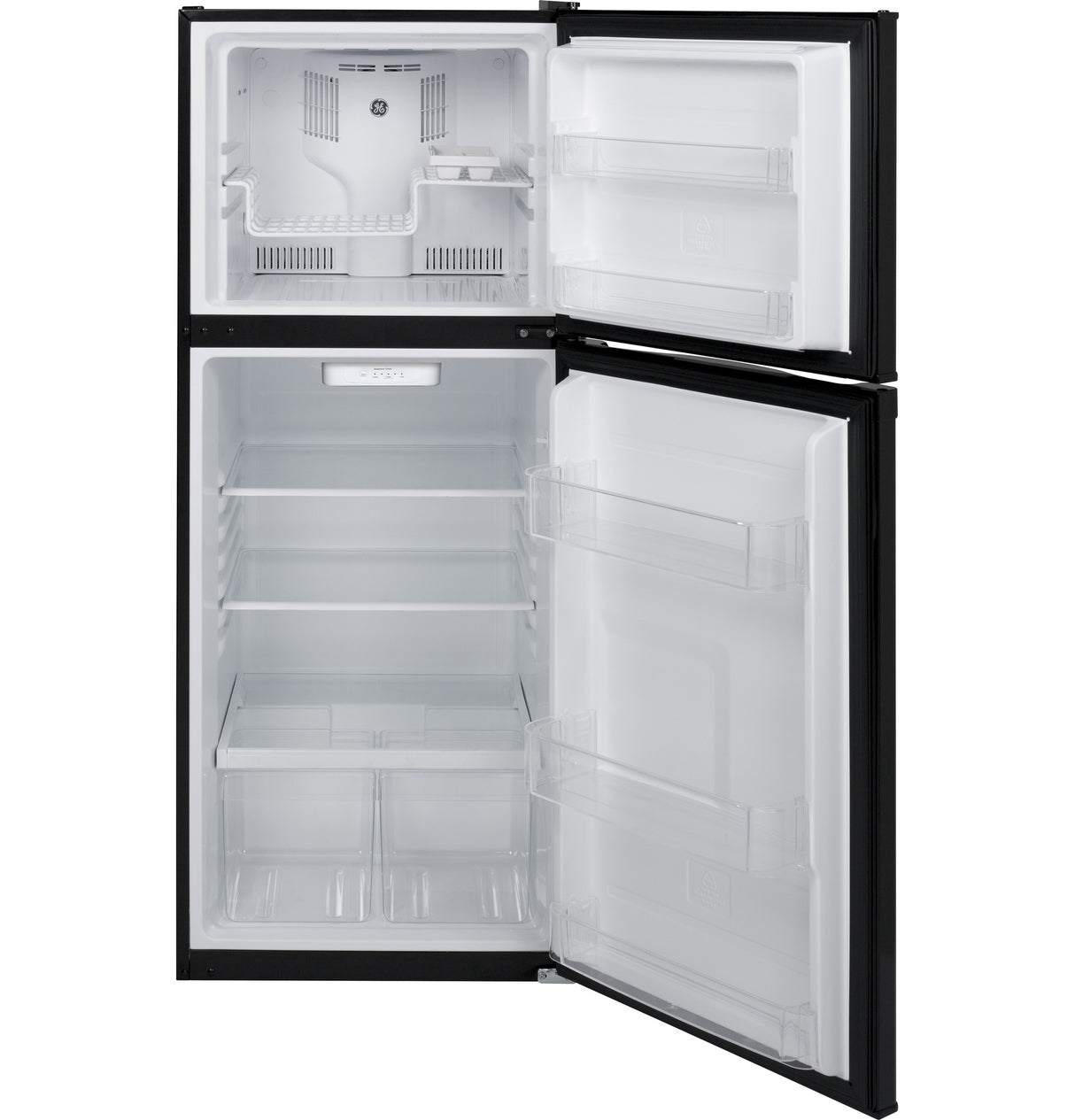 GE GPE12FGKBB - 24 in. 11.6 cu. ft. Top-Freezer Refrigerator - Black