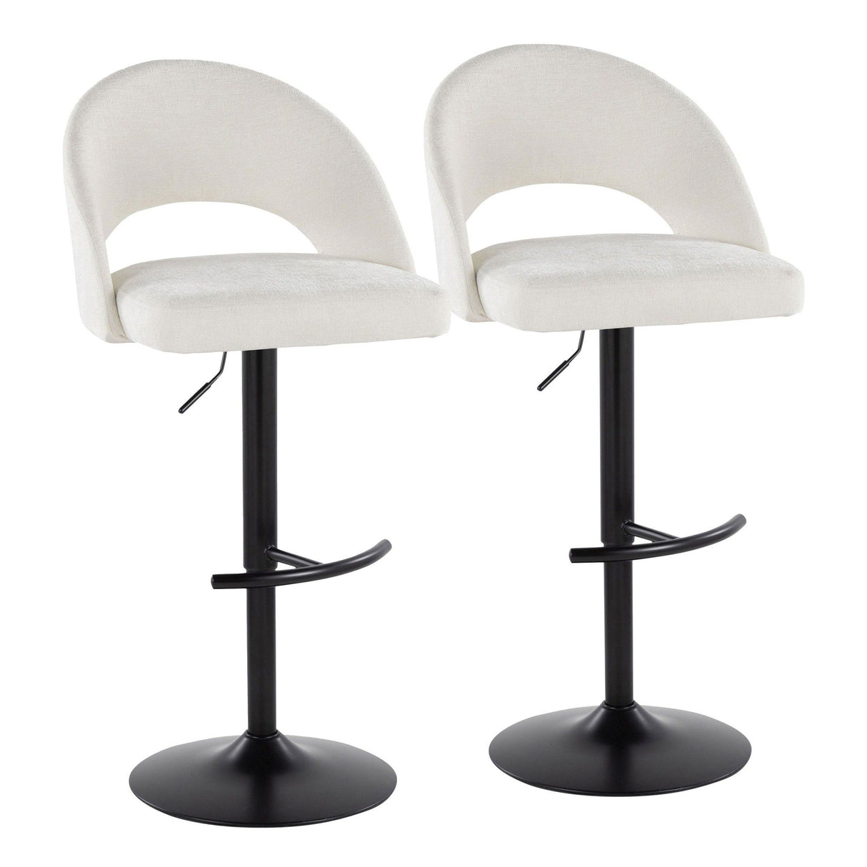 Renee - Adjustable Barstool (Set of 2) - Black Base