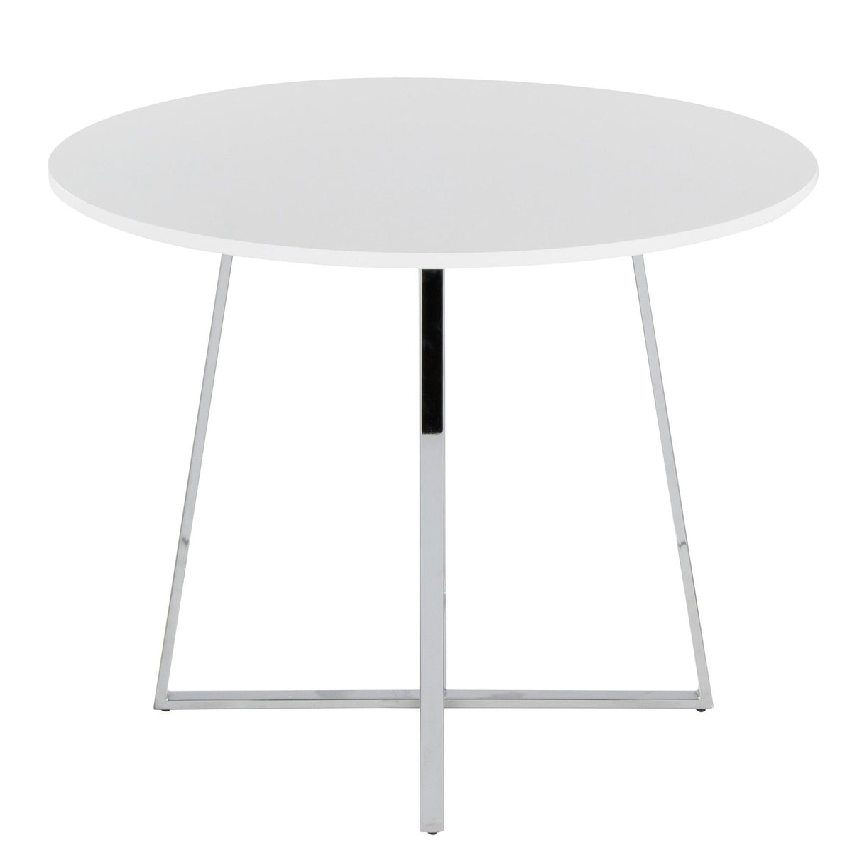 Cosmo - Canary Dining Table - Chrome Metal Base