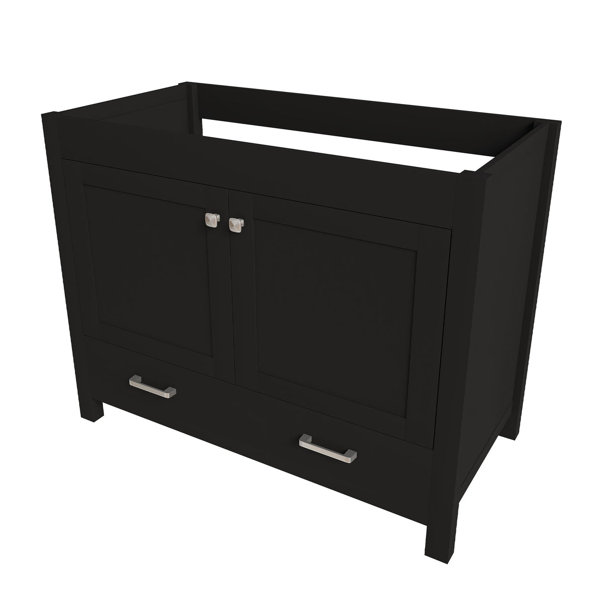 Bathroom Vanity With Soft Close Cabinet, Single Drawer, Sink Not Included - Black