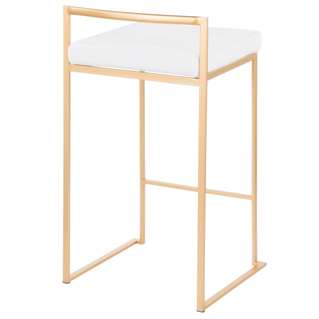 Fuji - Counter Stool With Cushion - Gold Legs