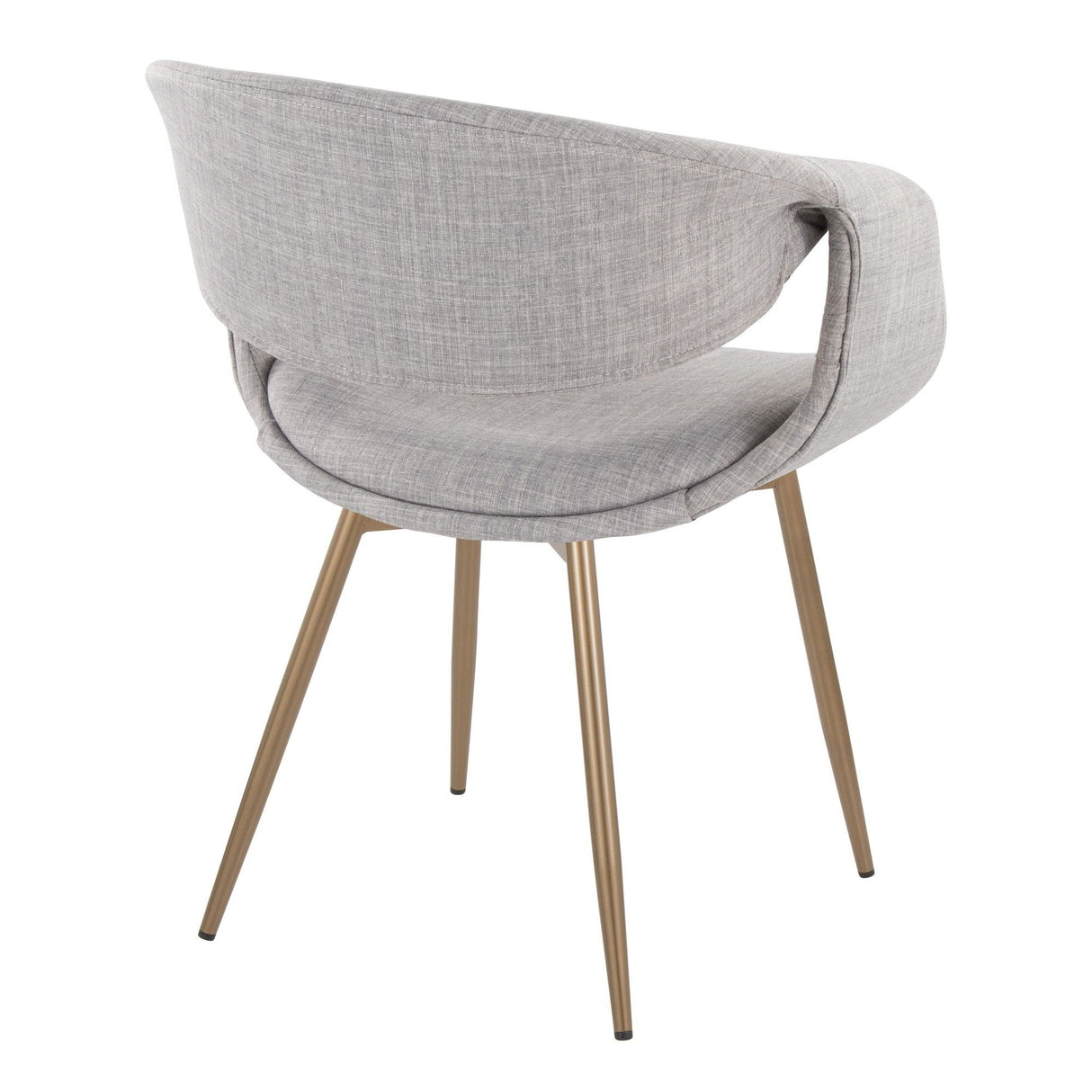 Curvo - Upholstered Chair (Set of 2) - Antique Copper Metal Legs