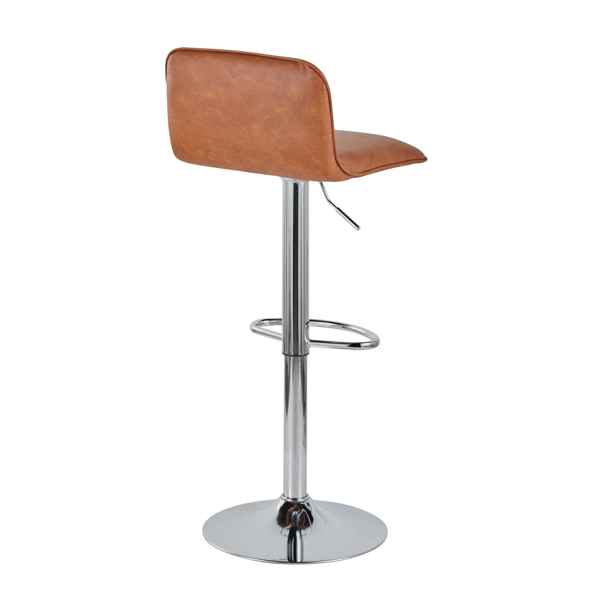 Casper - Contemporary Adjustable Barstool (Set of 2) - Chrome Frame