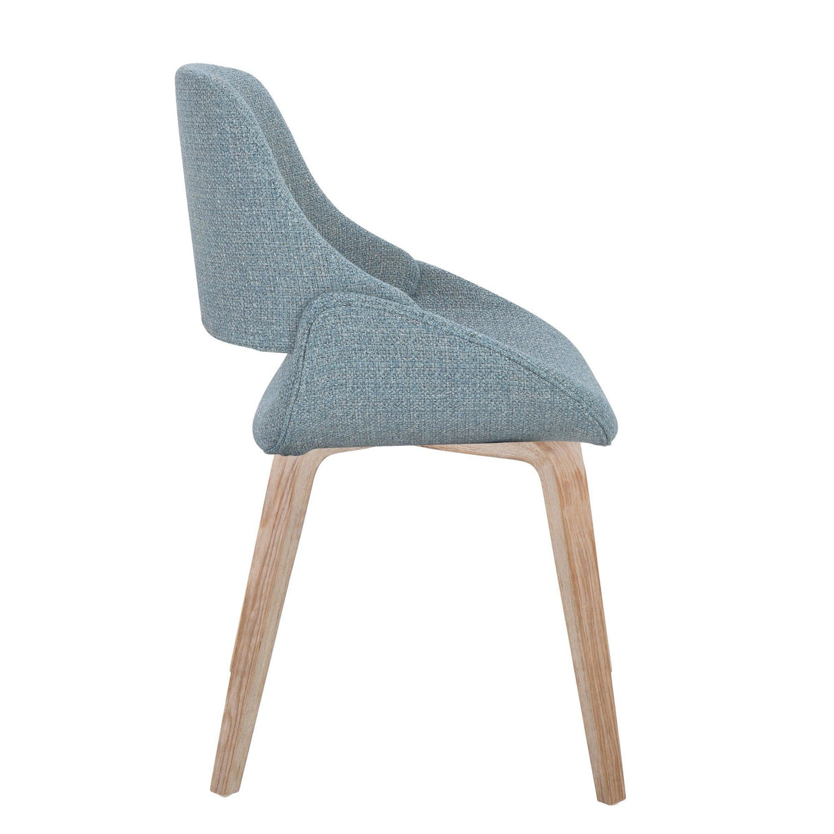 Fabrizzi - Mid-Century Modern Dining / Accent Chair (Set of 2) - Whitewash Wood