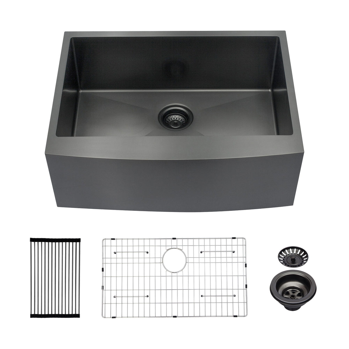 Farmhouse Kitchen Sink, Stainless Steel, Apron Front
