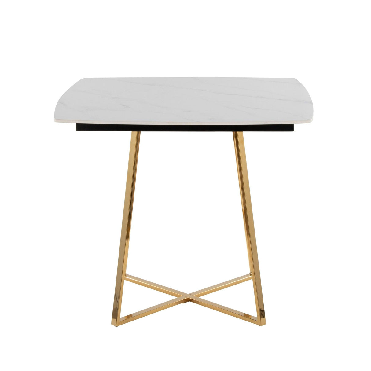 Folia - Dinette Table - Gold Metal