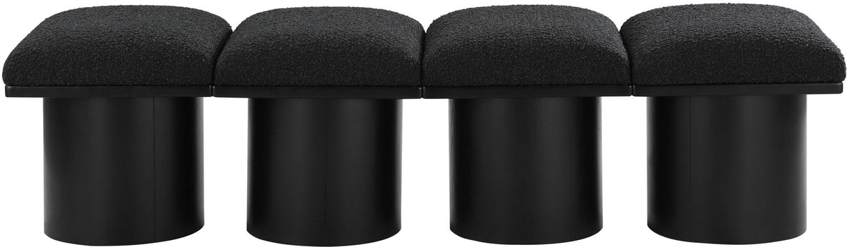 Pavilion - 4 Piece Modular Bench With Black Base