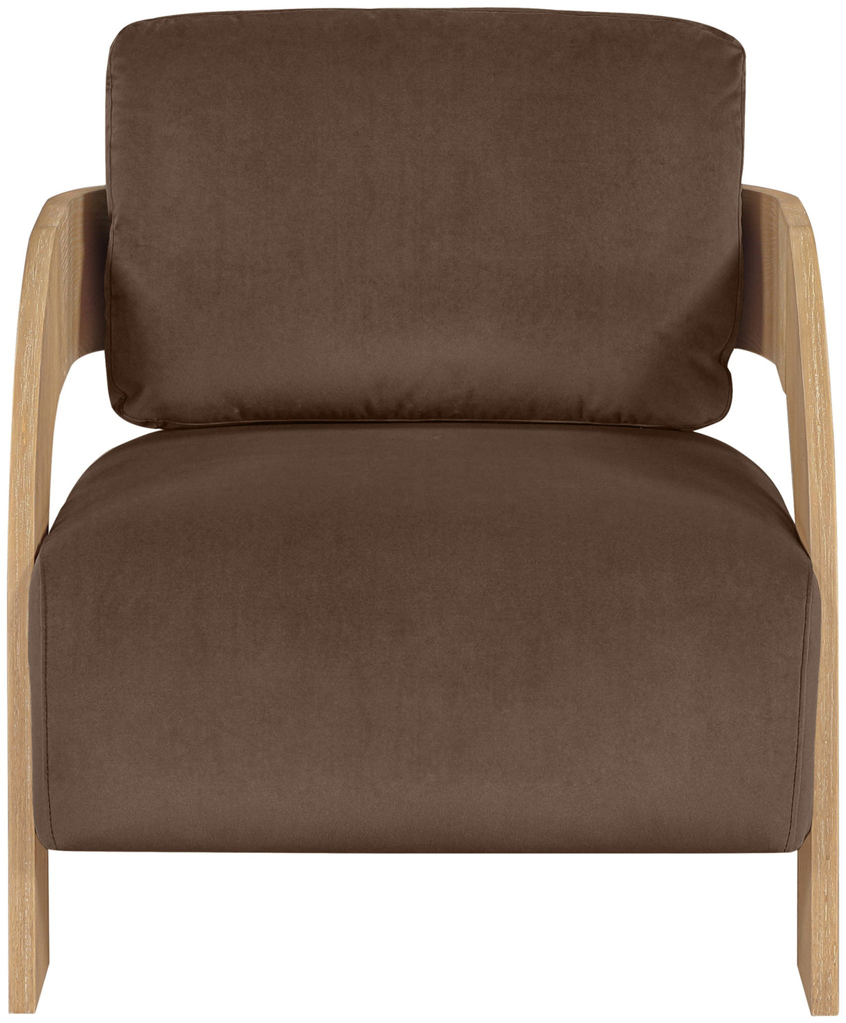Cedra - Velvet Performance Fabric Upholstered Accent Chair - Natural Frame