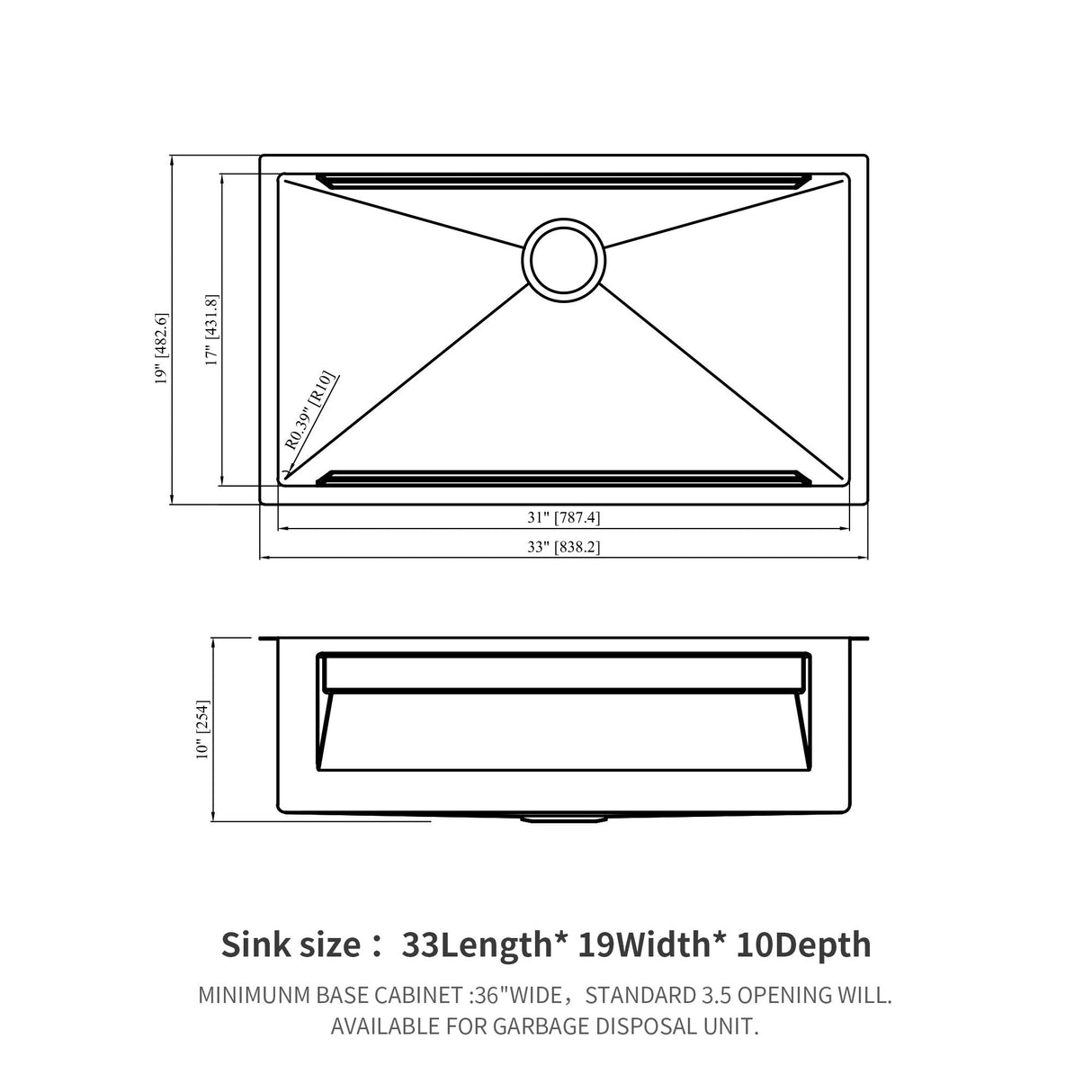 Undermount Kitchen Sink, Single Bowl With Ledge Workstation, 16 Gauge Stainless Steel - Brushed Nickel
