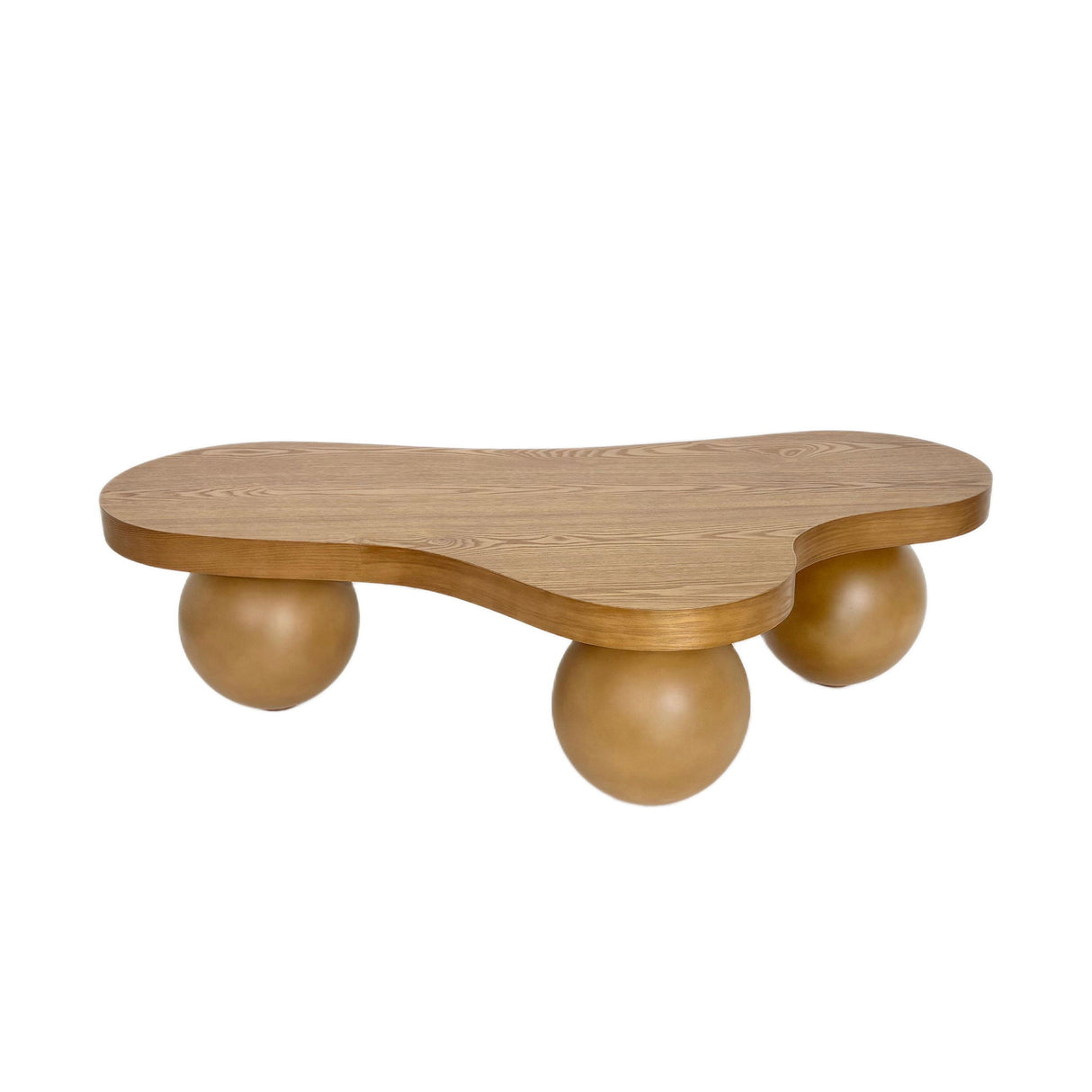 Cloud Shaped Coffee Table With 3 Ball Legs For Living Room