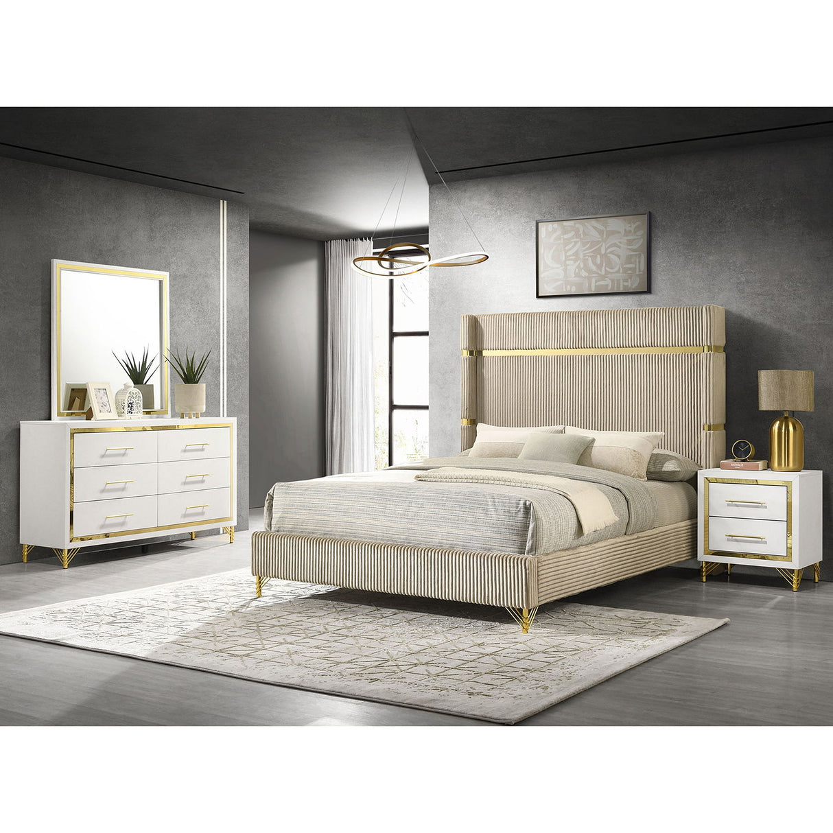 Malcolm - Bedroom Set With Wingback Design