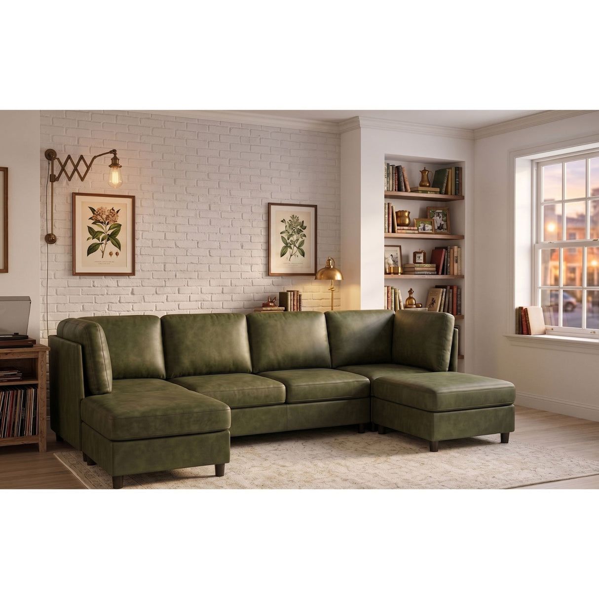Upholstered Modular Sectional With Custom Configuration And Removable Cushions