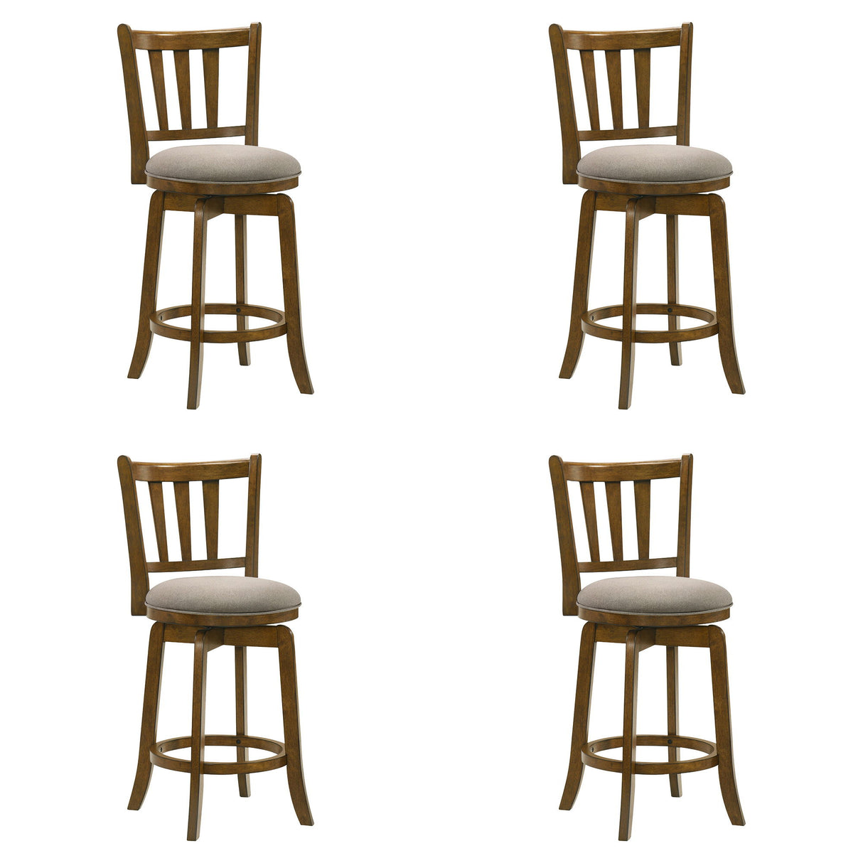 Wren - Modern Farmhouse Swivel Wood Counter Height Kitchen Bar Stool