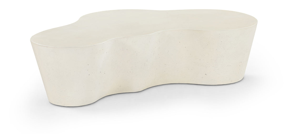 Monza - Concrete And Fiberglass Indoor / Outdoor Coffee Table - Cream