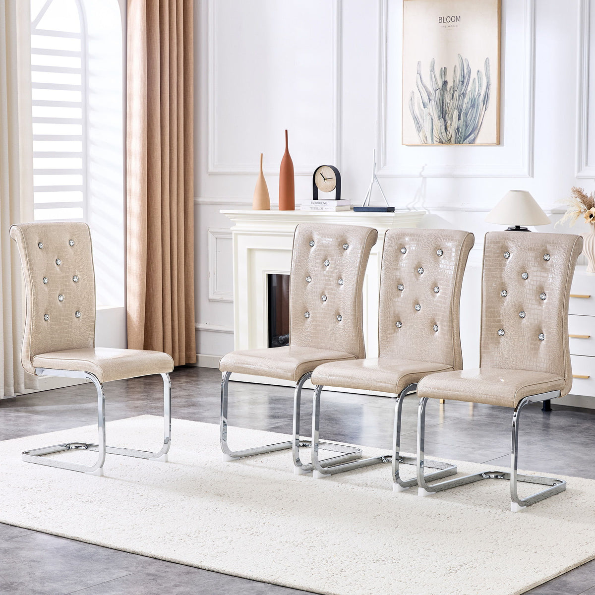 Elegant Design Upholstered Dining Chairs