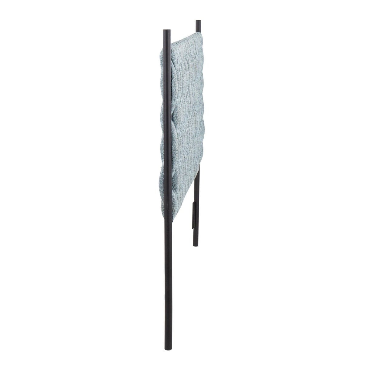 Matisse - Braided Queen Size Headboard - Black Metal And Blue Fabric