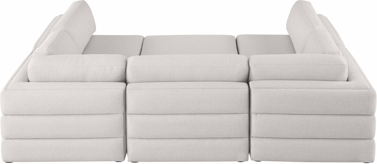 Beckham - 6 Piece Modular U-Shaped Armless Sectional