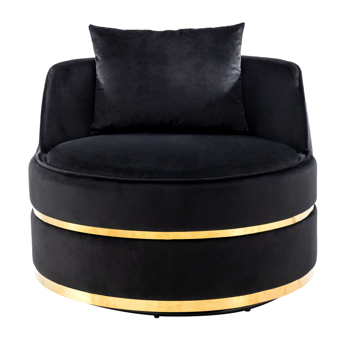 360 Degree Swivel Over Sized Upholstered Barrel Chair