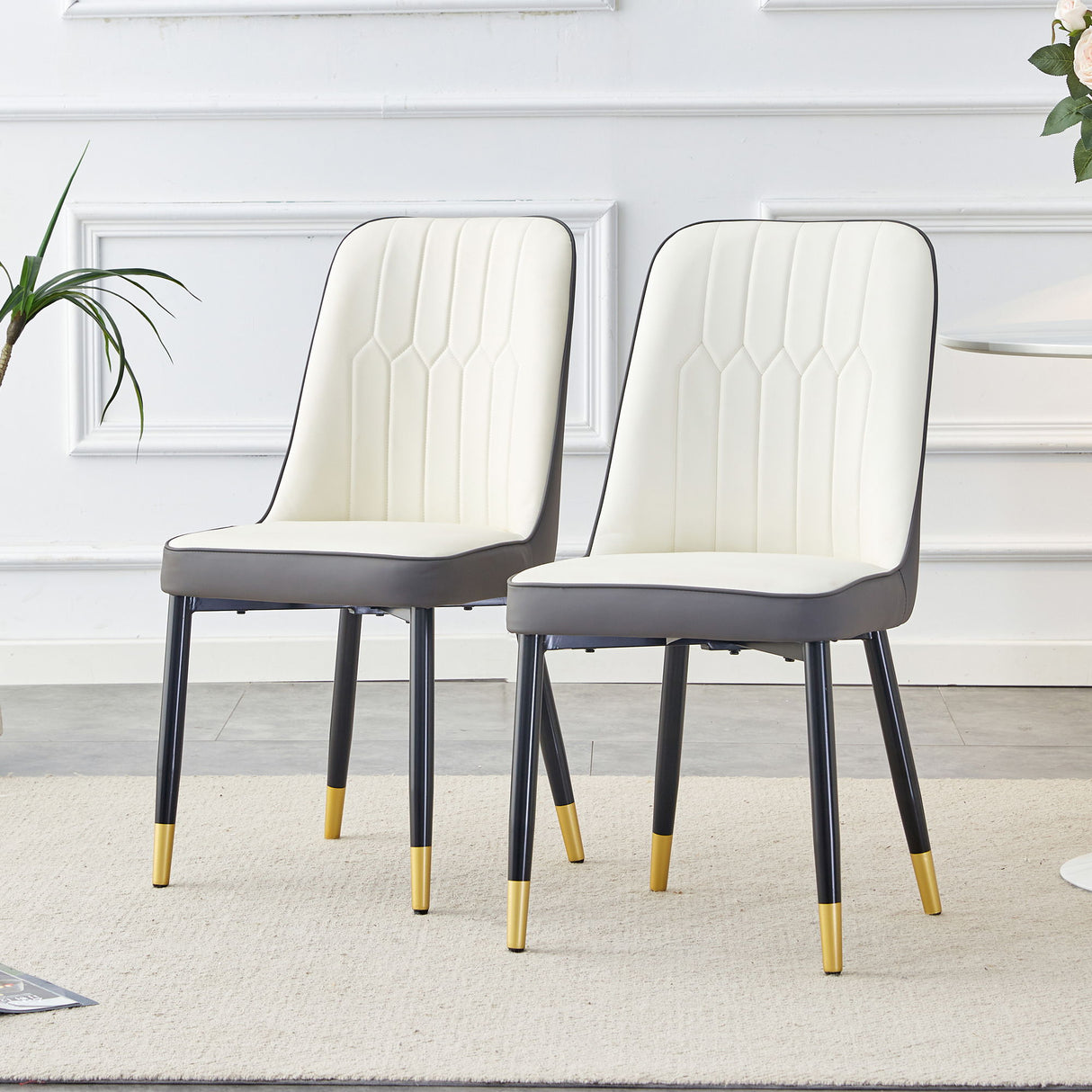Modern Dining Chair With Metal Leg