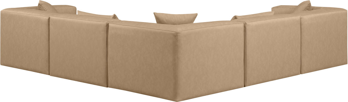 Cube - 5 Piece Modular Corner Sectional - Tan